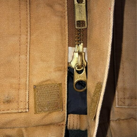 Vintage CARHARTT C03 BRN Quilt Lined Duck Canvas Jacket Coat Men Size 40 Regular - Picture 7 of 10